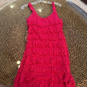 Tango Mango Vibrant pink Layered Mini Dress